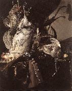 Willem van Still-Life of Dead Birds and Hunting Weapons France oil painting artist